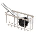 iDesign Austin Kitchen Sink Suction Holder for Sponges, Scrubbers, Soap, Scouring Pads, Bathroom Shower Organizer, 5.75" x 2.25" x 2.5", Matte Satin