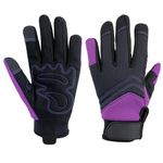 Gardening Gloves for Men and Women, Working Gloves, for Safety Work and Gardening, Gardening Gifts, with Touchscreen Support (Purple, L)