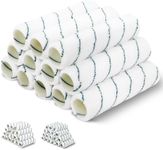 PinStone 18 Pack 9" x 1/3" Nap Microfiber Paint Roller Covers, Smooth Microfiber Covers Refills, Naps for 9 Inch Roller Frame, Ideal for All Paints and Stains, House Painting Supplies