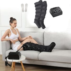 Lipedema Legs Treatment, 6 Cavity Pressotherapy Air Compression Leg Foot Massager, Electric Circulation Improve Pain Waist Leg Arm Relax, Lymphatic Drainage Machine