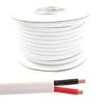 Drumstone 50 Feet Twin Flat 2 Core Copper Wires and Cables | 1.5mm for Domestic and Industrial Electric Connections up to 1500 Watts - Gift for DIY Enthusiasts and Electricians