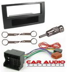 T1 Audio Black Fitting Kit With Single Din Facia Adaptor Wiring Harnes, Aireal Adaptor And Removal Keys For Original Stereo