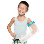 Kids Arm Cast Cover for Shower Bath, Watereproof and Watertight Cast Bandage Protector Bag for Broken Surgery Wound Arm, Hands, Wrists, Elbow, Fingers, Burns, Reusable Keeps Bandage Dry