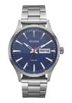 NIXON Sentry Solar A1346-100m Water Resistant Stainless Steel Solar Powered Analog Watch (40 mm Watch Face, 20-18 mm Custom Tapered Stainless Steel Band)