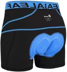 BALEAF Men's Cycling Underwear 3D Padded Bike Shorts with Padding Road Biking MTB Liner Bicycle Gear Accessories Blue M