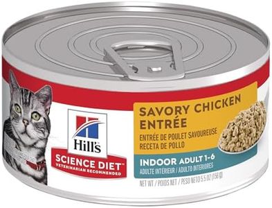 Hill's Science Diet Adult Indoor Savory Chicken Entrée Canned Wet Cat Food, 156g, 24 Pack