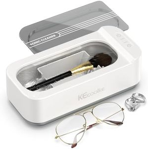KECOOLKE Ultrasonic Cleaner 400ml Jewelry Sonic Cleaner with Digital Timer for Eyeglasses, Rings, Coins，Silver Ultrasonic Cleaner Solution for Gifts