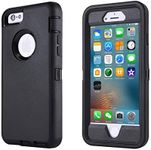 Co-Goldguard Case for iPhone 6s Plus/6 Plus, Heavy Duty 3 in 1 Built-in Screen Protector Cover Dust-Proof Shockproof Drop-Proof Scratch-Resistant Shell for iPhone 6Plus/6sPlus, 5.5inch, Black