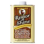 Howard Restor A Shine Wood Finish Polishing Compound RS0016 for Furniture, Pianos, Guitars and Wooden Surfaces 473ml