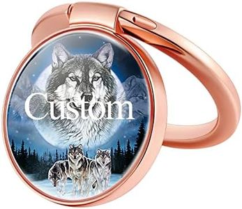 Rose Gold Phone Ring Grip Personalized Picture Design Cartoon Butterfly Phone Finger Grip Stand for Any Mobile Phone Tablet