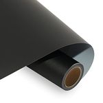 HTVRONT Black Permanent Vinyl 12" x 5ft Adhesive Vinyl Roll Matte Black Permanent Vinyl Matt Black Self Adhesive Vinyl for Cup, Window & Home Deco,and Other DIY Projects(Matte Black)