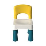 burgkidz Kids Chair, Plastic Toddler Chair with Upgraded Ergonomic Child Backrest, Match with Building Blocks Table, Suitable for Boys and Girls to Sit, Macaron