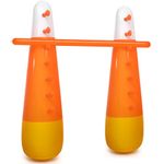 Seenelling Inflatable Candy Corn Limbo Game Halloween Party Carnival Game Trick or Treat Party Decor Vacations Indoor Outdoor Fun Inflatable Halloween Backyard Games for Teens Adult