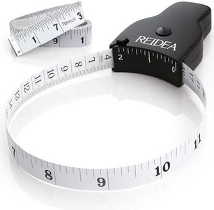 Body Measure Tape 60inch (150cm), Lock Pin and Push-Button Retract, Ergnomic and Portable Design, REIDEA M1, Black