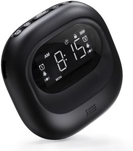 Digital Vibrating Alarm Clocks for Heavy Sleepers - Dual Alarms Bedside Clock with 5 Volume, Small Alarm Clock with 3 Alarm Modes, Travel Clock Adjustable Shaker with LCD Backlight