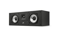 Polk Monitor XT30 Compact Center Channel Speaker - Hi-Res Audio Certified, Dolby Atmos & DTS:X Compatible, 1" Terylene Tweeter & Dual 5.25" Dynamically Balanced Woofer, Midnight Black