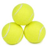 PrimePets Squeaky Tennis Balls for Dogs 2.5 Inch (3 Yellow, 2.5" Squeaky, High Bounce)