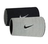 NIKE Dri-Fit Home and Away Doublewide Wristbands - Black/Base Grey