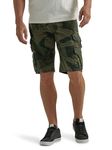 Wrangler Authentics Men's Premium Twill Cargo Short, Forest Green Camo, 42