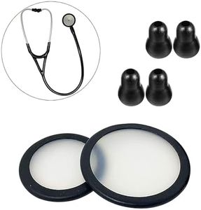 Kit d'accessoires de rechange pour stéthoscope Littmann Classic 3, cardiology 3 et cardiology 4 - Pièces de rechange pour stéthoscope Littmann - Cache diaphragme et embouts de rechange - Noir
