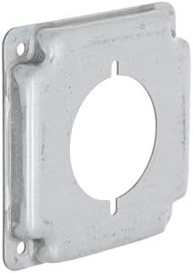 Hubbell Raco 810C 30-50A Receptacle 2.141-Inch Diameter 4-Inch Square Exposed Work Cover