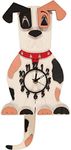 Little Timbers - Patch Dog Swinging Tail Pendulum Clock - Handmade in Great Britain