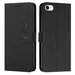 EATCYE Compatible with iPhone 6S / iPhone 6 (4.7 Inch) Case, PU Leather Magnetic Closure Wallet Book Flip Folio Stand View with Wrist Strap TPU Shockproof Cover Pouch for iPhone 6S / 6 (Black)