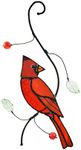 Lolitarcrafts Bigger Cardinal Stained Glass Window Hangings Cute Birds Suncathers for Window Monthers Day Gifts