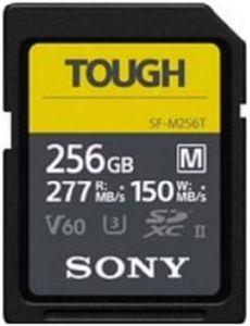 Sony SF-M series 256GB TOUGH UHS-II SD Card, Black