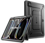 SUPCASE for iPad Pro 11 Inch Case M4 2024 5th Generation with Pencil Holder (Unicorn Beetle Pro), [Built-in Screen Protector & Stand] Full-Body Rugged Cover for iPad Pro 11 Inch M4 2024 5th Gen, Black