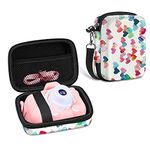 Fintie Kids Camera Case Hard EVA Bag with Inner Pocket Removable Strap, Gifts for 3-10-Year-Old Girl Boy, Compatible with Seckton/GKTZ/WOWGO/OMZER/Suncity Toys Digita Cameral (Raining Hearts)