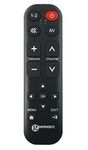 Geemarc TV15 - Easy-To-Use Universal Remote Control With 14 Programmable Buttons For The Elderly - Requires Original Remote For Pairing - Works With Infrared