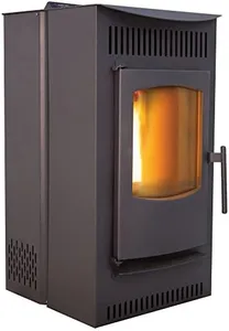 Castle 41278 Serenity Pellet Stove, 1,500 square ft. Heating Capability, Smart Controller Features Manual, Weekly, Thermostat and Eco Operating Modes, 40lb Hopper Capacity, Easy Clean Design, Black