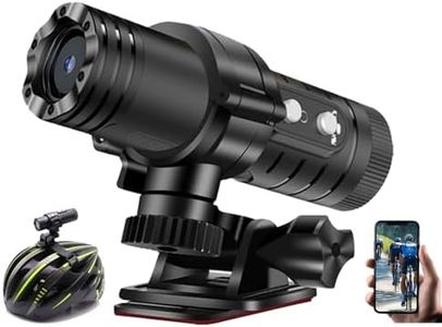 Winnes Cycle Motorbike Helmet Camera HD 1080p Sports Action Camera Outdoor Riding Helmet Recorder Anti-Shake Water-Resistant HD Fishing Camera Loop recording WIFI APP Real-time Connection