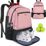 Ytonet Tennis Bag Tennis Backpack for Women Men 2 Rackets with Insulated Pocket Ventilated Shoe Compartment