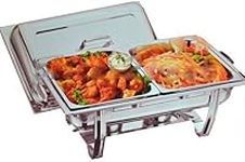 VINOD Chef Kraft Stainless Steel Chafing Dish Set 2 Food Pans (30.5 x 24cm) 4.25 litres Each