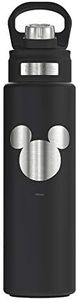 Tervis Disney Mickey Silhouette Black Triple Walled Insulated Tumbler Travel Cup Keeps Drinks Cold, 24oz Wide Mouth Bottle, Stainless Steel, 1 Count (Pack of 1)