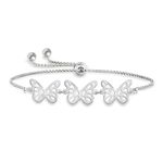 LeCalla 925 Sterling Silver Adjustable Bolo Bracelets | Italian Butterfly Bolo Bracelet for Women Teen