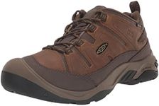 KEEN Men’s Circadia Low Height Comfortable Waterproof Hiking Shoes, Shitake/Brindle, 12 Wide US