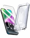 Affix 2 Pack for iPhone 14 Plus and iPhone 13 Pro Max Full Coverage Tempered Glass, Screen Protector Guard with Easy Fix Installation Tool, 9H Hardness Shatterproof, HD Clear Scratch Resistant
