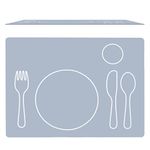 Montessori Toddler Silicone Placemat, Non-Slip, Easy-to-Clean, Dining Mat for Setting the Table, Montessori Practical Life, Eco-friendly, Grey - Kids House