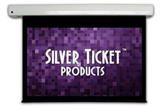 SME-169120 Silver Ticket 120" Diagonal Matte White Dual Wall/Ceiling Mounted Motorized Electric Screen