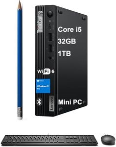 Lenovo ThinkCentre M70q Gen 5 Tiny Business Desktop (Intel 10-Core i5-14400T (> i7-13700T), 32GB DDR5, 1TB SSD, UHD Graphics 730) MFF, Mini PC, DisplayPort, Ethernet, HDMI, 3-Yr WRT, Win 11 Pro