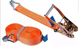 RS Cargo Lashing/Rachet Belt/Rachet Strap 50 mm x 15 m Capacity 5 Ton Rachet Tie Down with Flat Hook Cargo Strap Quick Thumb Release Ties