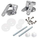 Adjustable Alloy Toilet Seat Hinge with Screw Fittings WC Bathroom Toilet Top Cover Lid Fixture Fixing Mountings Bolts Nuts Stainless Steel Replacement Parts