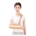 Oaygat Arm Sling with Steel Plate Shoulder Injury Immobilizer Rotator Cuff Support Brace for Sleeping Stable Arm Fixation for Elbow & Wrist Fits Left & Right Arm for Men & Women