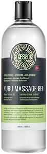 XESSO Nuru Massage Therapy Gel 33.8 Fl Oz, Waterbased Concentrate for Full-Body Massage, Unscented Non-Staining for Sore Muscles & Dry Skin, Seaweed & Grape Seed Extract Enriched, Made in USA