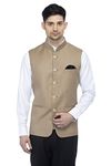 FAVOROSKI Men's Slim Fit Sleeveless Mandarin Collar Ethnic Bandhgala Waistcoat (FVJC161134_38)