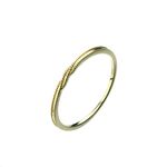 Epinki Womens Promise Rings, 18K Gold Ring Thin Twisted Simple Band Ring Size 10.5