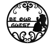 Be Our Guest Metal Sign - Farmhouse Decor - New Home Gifts - Welcome Guest Sign - Bed Room Decor - Living Room Sign - Indoor Outdoor Decor - Wedding Sign - Party Decor - Phrase Art - Housewarming Gift